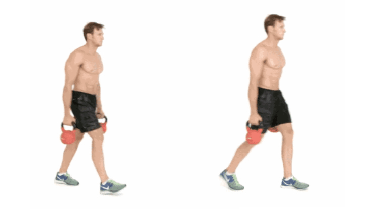 Exercise Farmer's walk with dumbbells for a slim figure